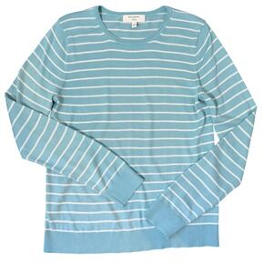 Banana Republic Forever Sweater (M) Lightweight Stripe Capsule Wardrobe Staple